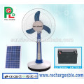 New Rechargeable Fan Portable Fan Solar Stand Fan with Bright LED Light and Solar Panel Made in China PLD-33T